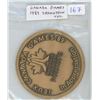 Image 1 : Canada Games 1989 Saskatoon, Saskatchewan. Large brass sports medal measures 60mm and weighs 80 gram
