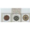 Image 1 : Lot of 3 Canadian Coins of the Year (COTY) Club medals & wood. Includes 1967 10th Anniversary bronze