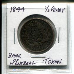 1844 Half Penny Bank of Montreal