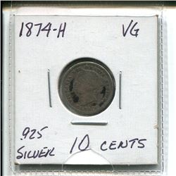1874-H Victoria Ten Cents