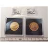 Image 1 : 2005 and 2009 Gold Plated Quarters - USA