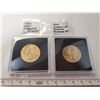 Image 3 : 2005 and 2009 Gold Plated Quarters - USA
