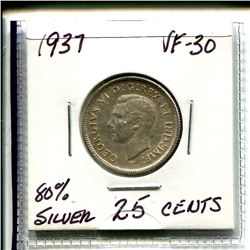 1937 George Twenty Five Cents