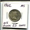 Image 1 : 1962 Twenty Five Cents - 80% Silver