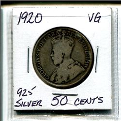 1920 King George Fifty Cents