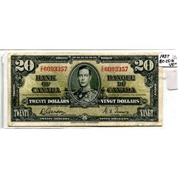 1937 Twenty Dollar Bill
