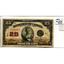 1923 Twenty Five Cent Note