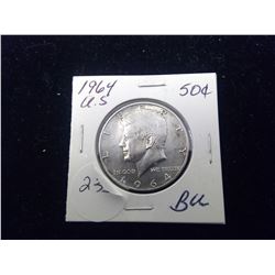 1964 US Kennedy Half Dollar - 90% Silver