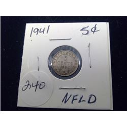 1941 Newfoundland Five Cents