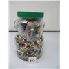Image 1 : KRAFT BEAR JAR full - BEADS - Some Sorted - Some Not
