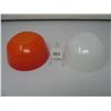 Image 3 : ANCHOR HOCKING FIRE KING SMALL MIXING BOWLS - 1 ORANGE - 1 WHITE