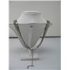 Image 3 : COSTUME JEWELRY - NECKLACE - Wide Double strand - 20 inch