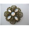 Image 2 : VINTAGE COSTUME JEWELRY  - BROOCH - FILIGRE SETTING - (Fastening pin bent)