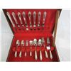 Image 2 : Silver Plate Flatware Set 34 pieces and 6 Napkin Rings