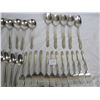 Image 2 : 37 Piece Silver Plate Community Flatware set