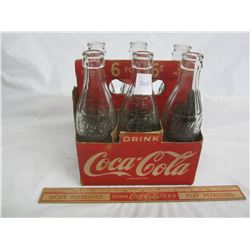 Coke Carton and 6 Bottles 36 cents