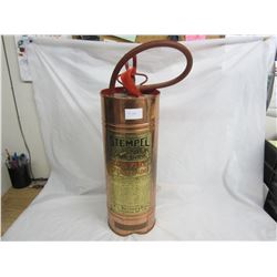 Vintage Stemple Copper Fire Extinguisher Empty 24 inches tall