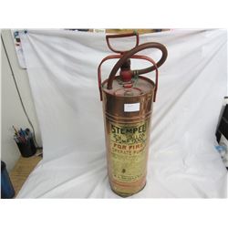 Vintage Stemple Copper Fire Extinguisher 24 inches tall empty