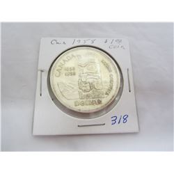 Canadian Silver Dollar 1958