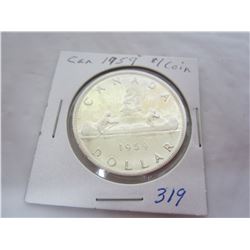 Canadian Silver Dollar 1959