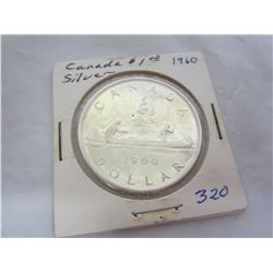 Canadian Silver Dollar 1960