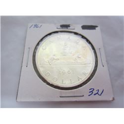 Canadian Silver Dollar 1961