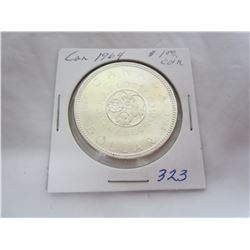 Canadian Silver Dollar 1964
