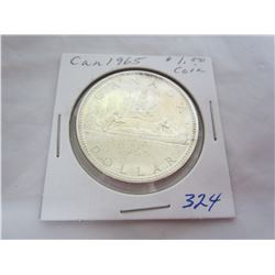 Canadian Silver Dollar 1965