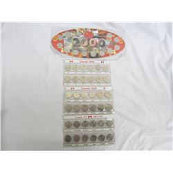 4 sets of 25 cent coins 1992,1999,2000,2000