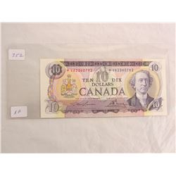Scarce Ten Dollar Replacement Note 1971