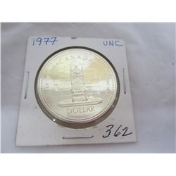 Canadian Silver Dollar 1977