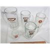 Image 2 : 5 A and W Glass Mugs Baby to Large No Damage