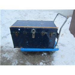 Blue Metal Steamer Trunk pictures later