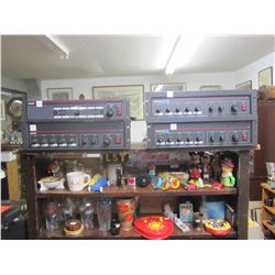 Dukane rack mount audio system controller and 3 amps DJ ,PA OR MONSTER STEREO pictures later