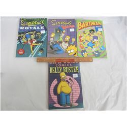 4 Vintage Simpsons Graphic Novels circa 1994