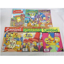 6 Vintage Simpsons comic books