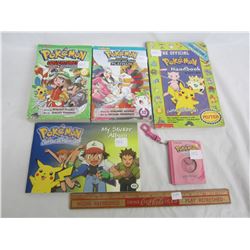 4 Vintage Pokémon books and sticker book