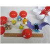 Image 2 : Lot of 6 Vintage Pokémon Throw balls with action figures inside