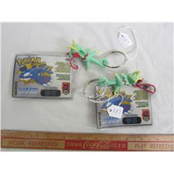 Vintage 2002 lot of 2 Pokémon key chains