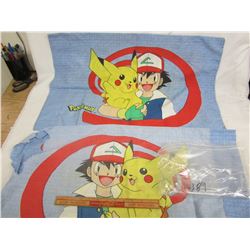 2 Vintage 1998 Pokémon pillow cases 1 in poor condition