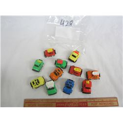 Lot of 11 CO-OP Gas Station give away toy friction cars 1980's