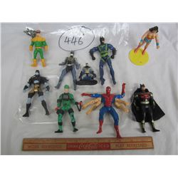 Lot of 9 Action figures 1990'S Super Heroes