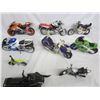Image 2 : Lot of 8 vintage plastic motorcycles and one die cast snowmobile