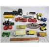 Image 1 : Lot of 21 mixed vintage toys cars , semi, boat , ect.