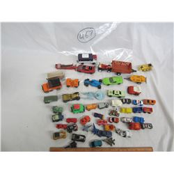 Lot of 30 mixed hot wheels style cars and trucks