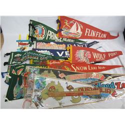 Lot of 14 vintage pennants