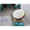 Image 2 : Vintage turquoise and silver colored watch needs battery