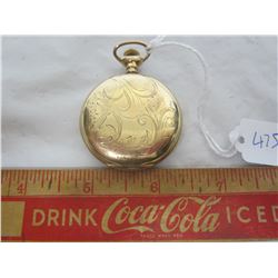 Antique 25 year gold plated Hunters case Mens Regina Pocket Watch 15 jewel not running