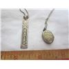 Image 2 : Lot of 2 Sterling Silver items Pendant and silver chain and locket chain is not sterling