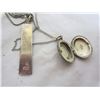 Image 3 : Lot of 2 Sterling Silver items Pendant and silver chain and locket chain is not sterling